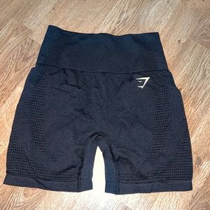 Black VITAL SEAMLESS gymshark shorts